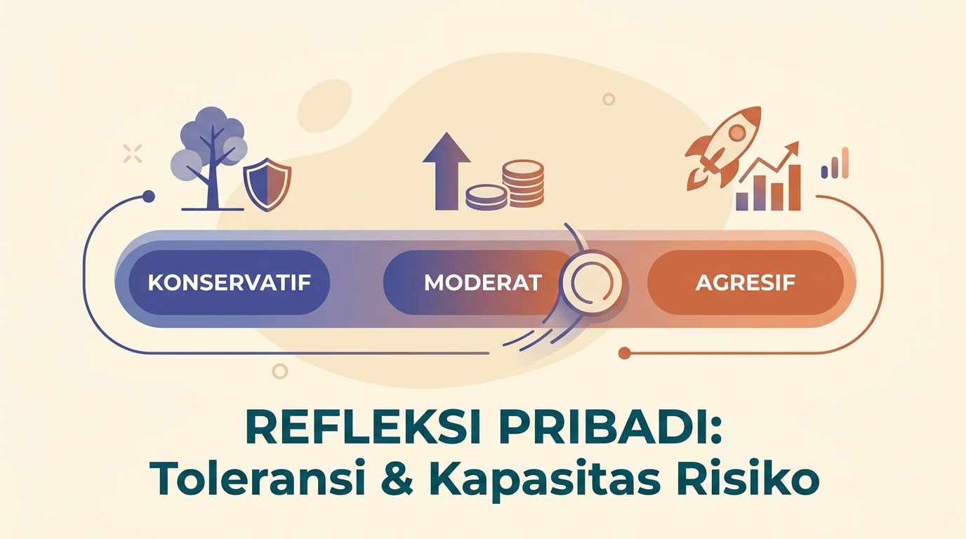 Skala sederhana menggambarkan profil risiko investasi